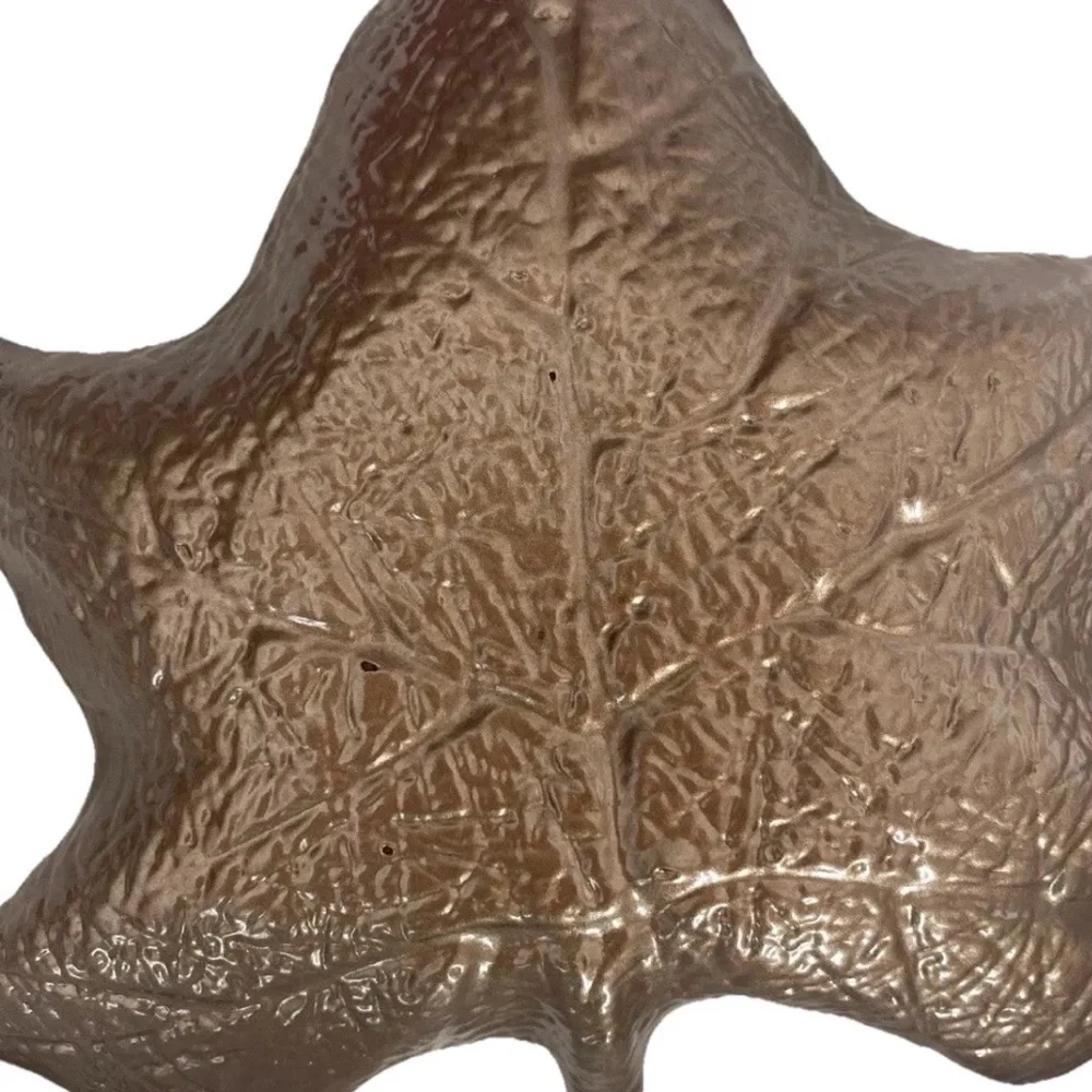 Fall Maple Leaf Pattern Glass Dish Set of 2